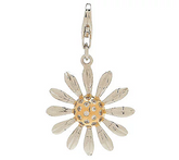 Isaac Mizrahi Live Diamonique 18kclad Sterling Silver Daisy Charm